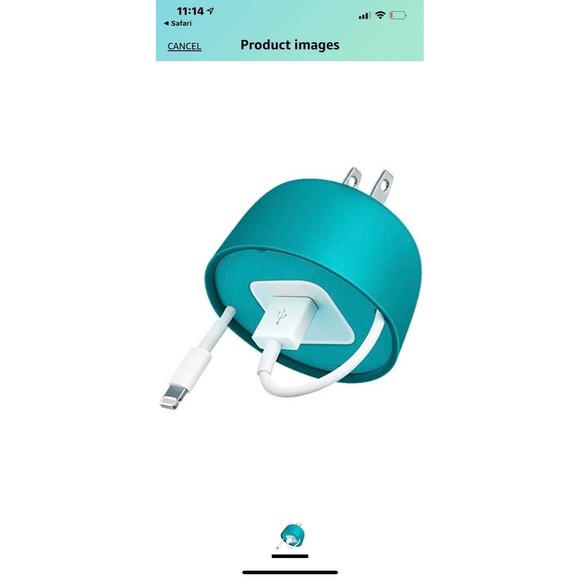 Set Of 2: Pre-Owned Quirky Powercurl Cord Wraps Mini POP Teal - Picture 9 of 9